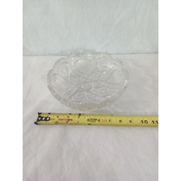 Imperial Glass Nucut "Hearts" With Sawhoot Rim Vintage 1920s Rare Find - Picture 7 of 10